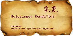 Holczinger Renátó névjegykártya
